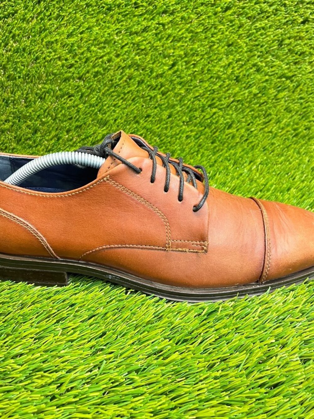 Cole Haan Grand Os Mens Size 9.5 Brown Casual Classic Cap Toe Derby Oxford Shoes